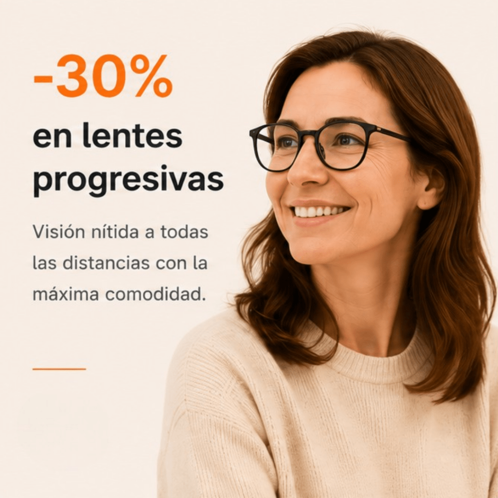 promoción 30 % en lentes progresivas